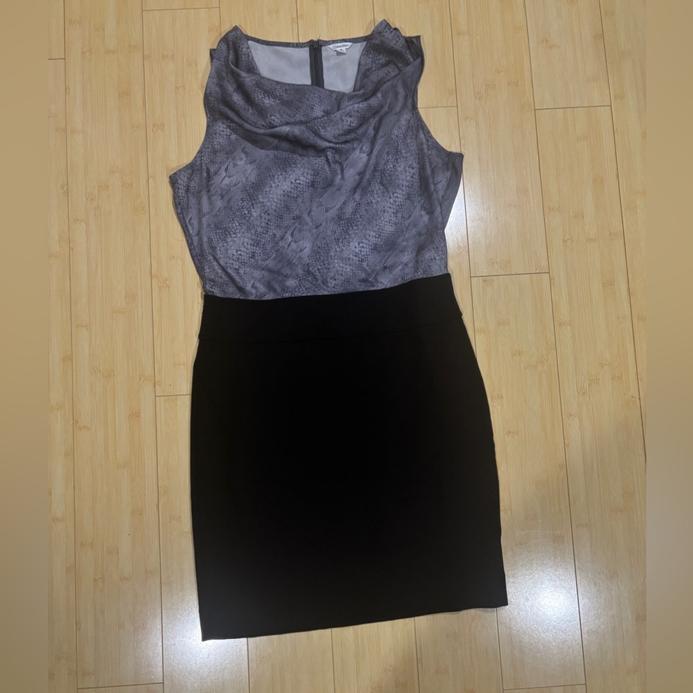 Calvin Klein Grey & Black Dress